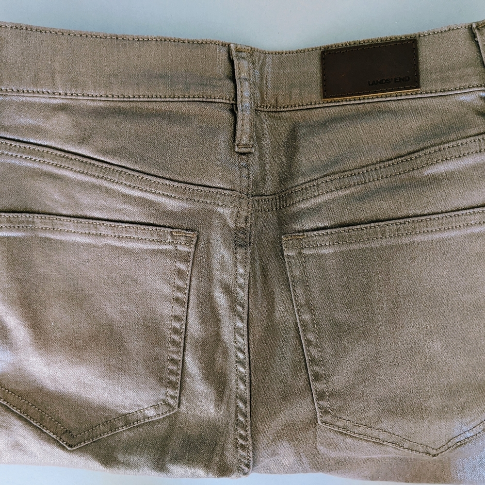 High Rise Shimmer Ankle Jeans - Picture 6 of 8